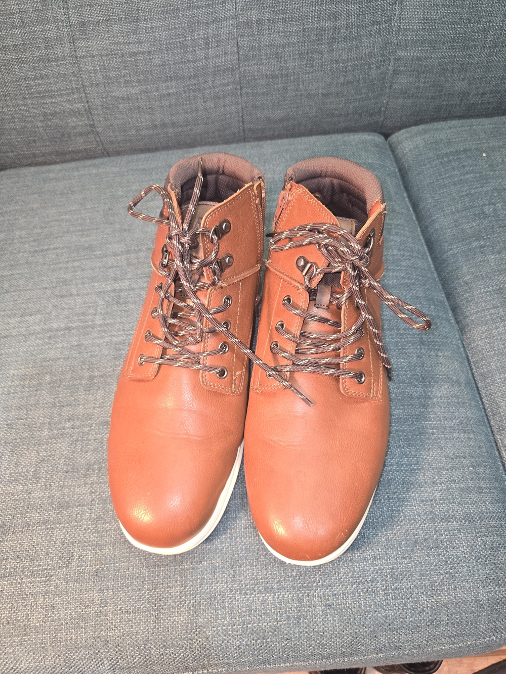 Men's Brown Lace-Up Casual Boots